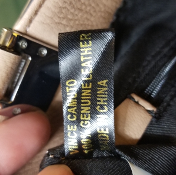 Vince Camuto Rosie Satchel Vintage Quartz Leather Blush Pink Shoulder Bag Purse - Picture 14 of 14